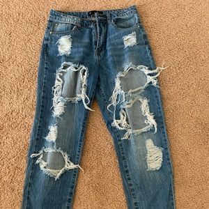 Distressed Mom Jeans
